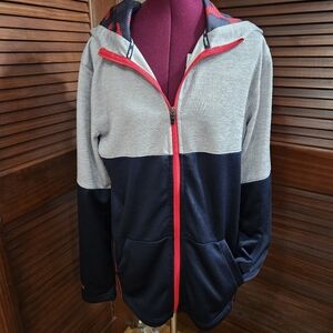 Color-block Zip-up Hoodie